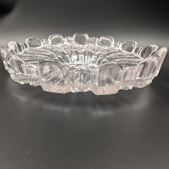 Vintage Humppila Finland Brutalist Style Art Glass 10" Bowl / Serving Dish - Picture 3 of 8